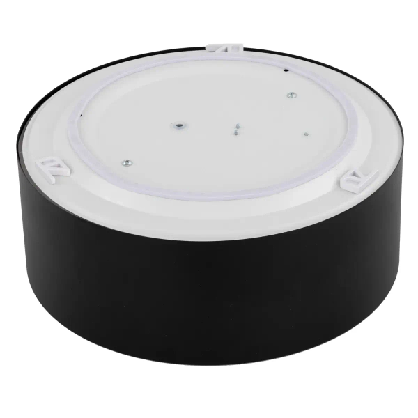 Minimalistyczny plafon tarasowy Livo 10984 okrągły IP54 czarny biały