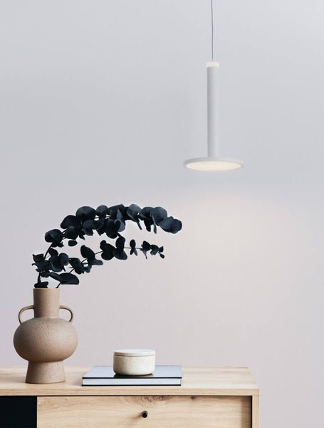 Ledowa lampa wisząca ESQUEL LE42737 11W 3000K do pokoju oprawa biała