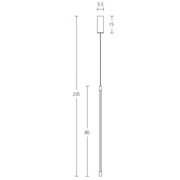 Nocna lampka wisząca 20121 LED 12W 3000K nad stolik do sypialni czarny