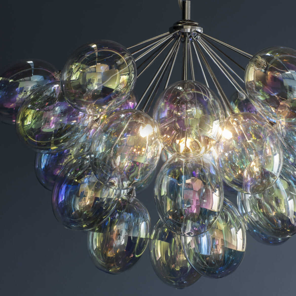 Designerska lampa wisząca Infinity 76450 Endon bubbles kolorowa chrom