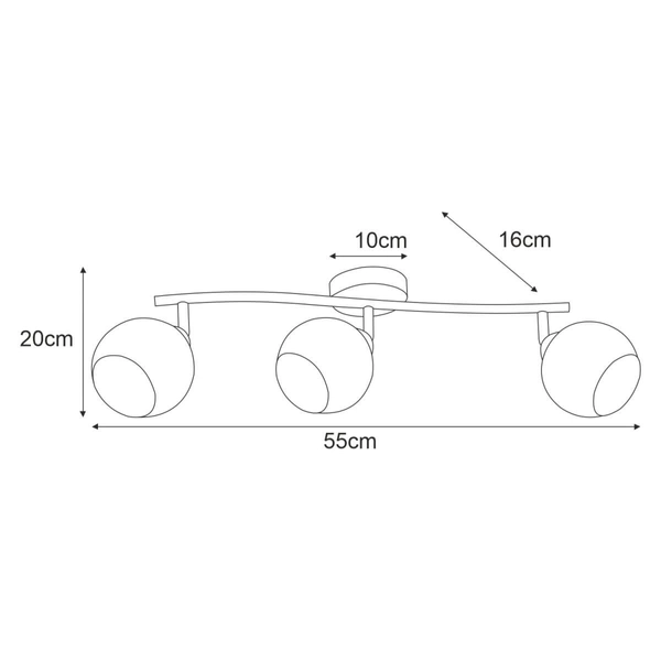 Sufitowa lampa ruchoma Atria K-C9530A/3 patyna biała