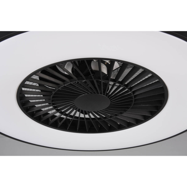 Okrągły lampowentylator sufitowy HALMSTAD R62672132 RL Light LED 40W 3000-6500K czarny