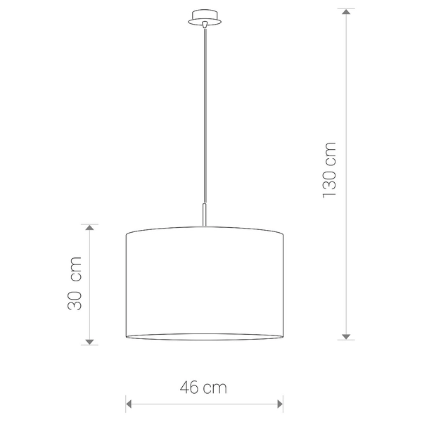 Abażurowa lampa okrągła Alice 4961 zwis do sypialni czarna złota