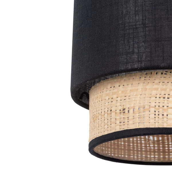 Lampa ścienna ekologiczna Boho 5651 TK Lighting do sypialni czarny słomkowy