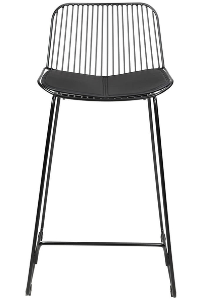 Krzesło barowe Miles MC-176H.76 druciane industrial czarne