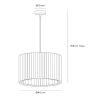 Lampa wisząca materiałowa FOLD 21439/40/31 nad stół biały czarny