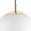 Wisząca LAMPA skandynawska ALUR 10728305 Kaspa kulista OPRAWA szklany ZWIS kula ball hygge złota biała