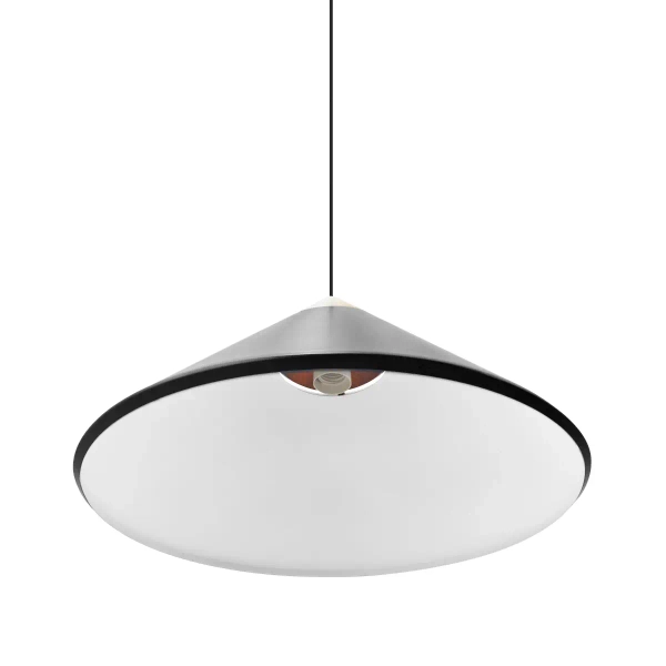 Nowoczesna wisząca lampa Kinto 2520083003 stożek drewniany czarny