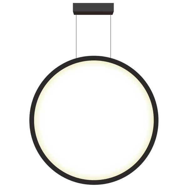 Lampa wisząca MIRROR LP-999/1P L BK Light Prestige LED 50W 3000K IP44 okrągła oprawa łazienkowa zwis czarny