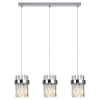 Kryształowa lampa wisząca Vetro LP-2910/3L CH do salonu chrom przezroczysta