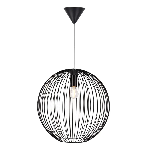 Wisząca lampa druciana BERONI 2213323003 nad stół czarny OUTLET