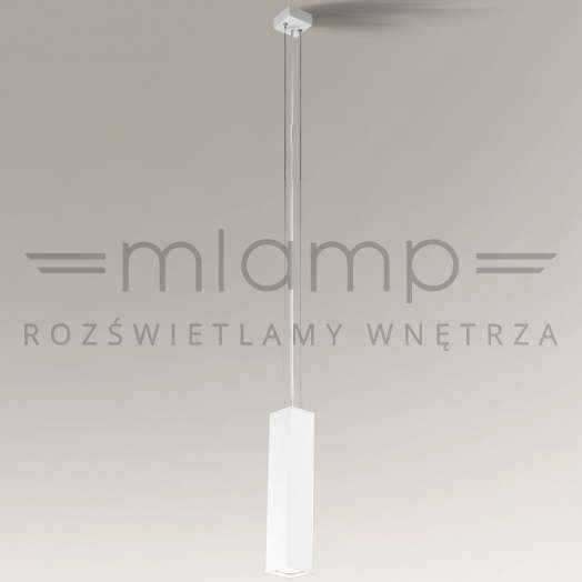 LAMPA wisząca NODA 7642 Shilo prostokątna OPRAWA metalowa zwis biały