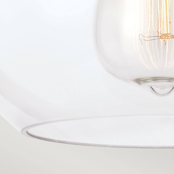 Sufitowa lampa kula Tabby FE-TABBY-F-PN szklana nikiel przezroczysta