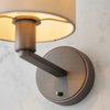 Pokojowa lampa ścienna Daley 73018 Endon klasyczna antyczny brąz biała