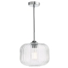 Regulowana wisząca lampa Demarius DEM0108 ryflowany szklany przezroczysty