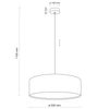 Lampa zwisowa do gabinetu Earth 4654 round walec okrąg grafitowa