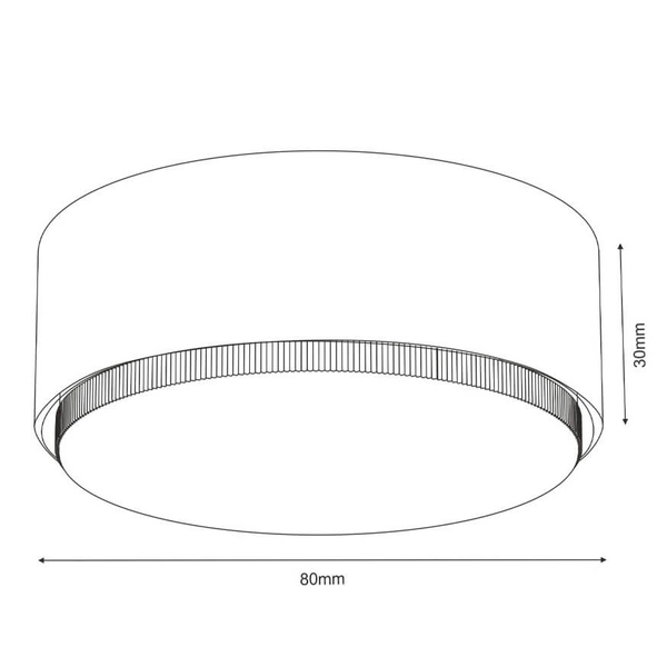 Salonowy downlight Drop 1260 Shilo okrągły metalowy czarny biały