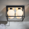 Nasufitowa lampa cube L&-195050 Light& kule szklane IP44 czarna