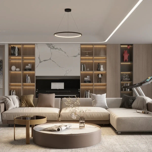 Nad stół wisząca lampa PL0150-BK LED 35W CCT pierścień czarny