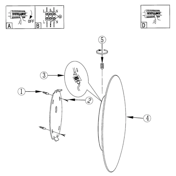 Okrągły plafon PLATILLO LP-8102/1C-6W GD CCT LED 6W 3000-6000K dysk złoty