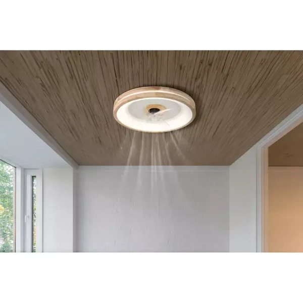 Sufitowa lampa GATIAN 03650 LED 30W 2700-6500K wentylator drewniany biały