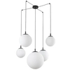 Lampa wisząca do kuchni Esme 4791 pająk kaskada balls czarna biała