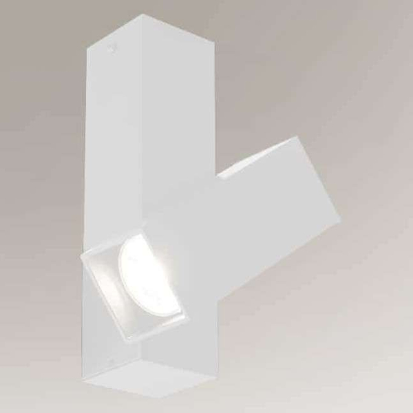 Sufitowa LAMPA industrialna MITSUMA 8001 Shilo metalowa OPRAWA prostokątna regulowana biała
