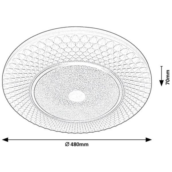 Plafon do sypialni Tornado 3254 ledowa lampa 72W 3000K-6500K biała