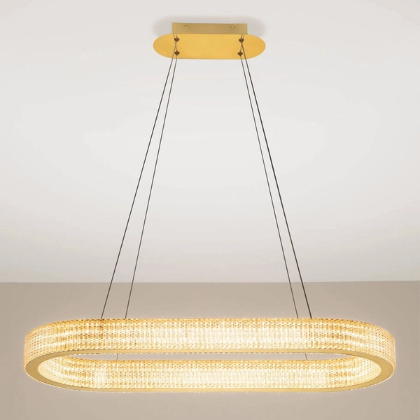 Wisząca lampa glamour YOTAU LE44730 LED 70W 3000K ściemnialna złota