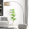 Łukowa lampa podłogowa Wiley 93138/06 rattanowy abażur beż czarny