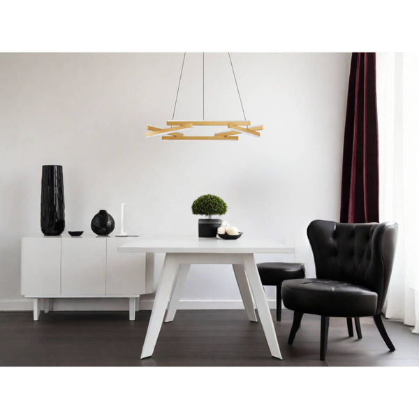 Designerska lampa zwieszana Balta LE43529 LED 38W 3000K złota czarna