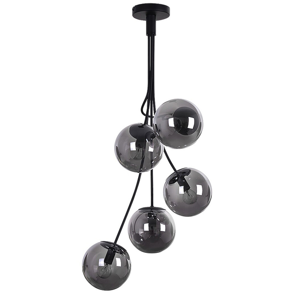 Loftowa lampa wisząca Glory 3508 przydymione molekuły kule nad łóżko