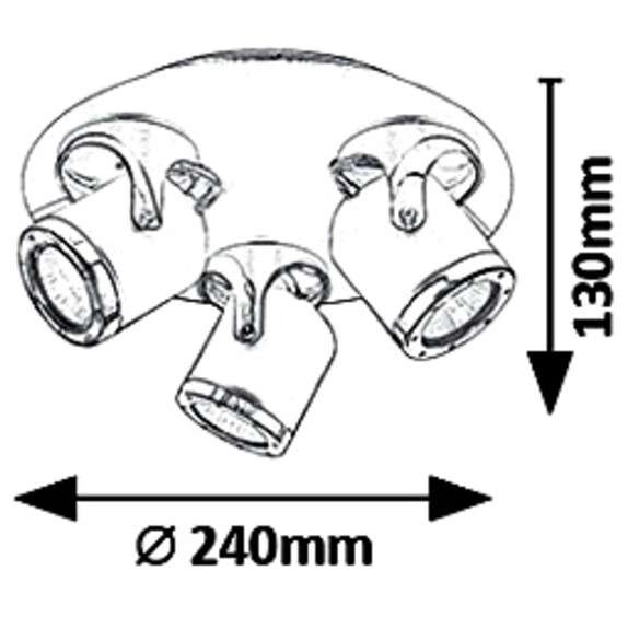 LAMPA sufitowa APRIL 5039 Rabalux regulowana OPRAWA metalowa reflektorki czerwone