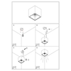 Kwadratowa lampa sufitowa Alfa C065CL-L12B3K-D LED 12W 3000K oprawa czarna