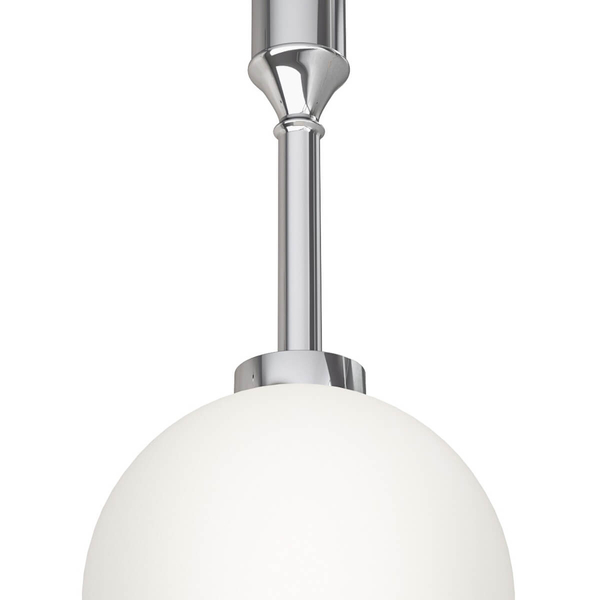 Szklana lampa wisząca Ero I zwis nad wyspę biały chrom