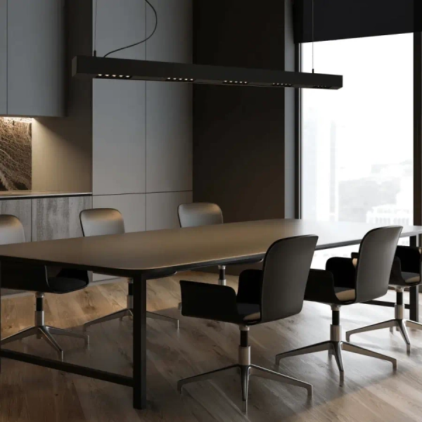 Liniowa lampa wisząca 23253 LED 50W 3000K podłużna belka czarna