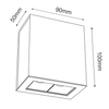 Natynkowa sufitowa lampa Glare 1034 BROSline LED 2W 4000K czarna