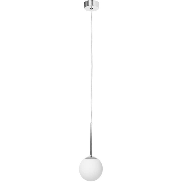 LAMPA wisząca LAMIA 11035103 Kaspa modernistyczna OPRAWA szklana ZWIS kula ball chrom biała