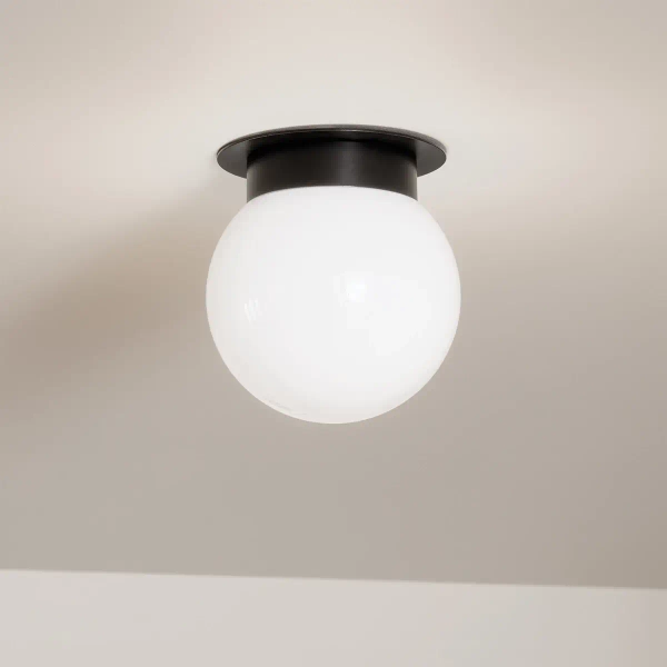 Minimalistyczna sufitowa lampa Albers KL-ALBERS-F-G-BK kula czarna