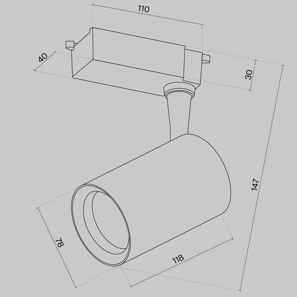 Sufitowa lampa 1-fazowa Vuoro TR003-1-10W3K-S-W LED 10W 3000K biała