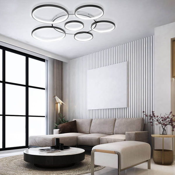 Okrągły plafon dekoracyjny 443 Domeno LED 140W 3000K-6000K czarny