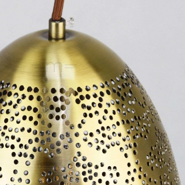 Wisząca orientalna lampa SFINKS 31-43306 ażurowa z wzorkami patyna