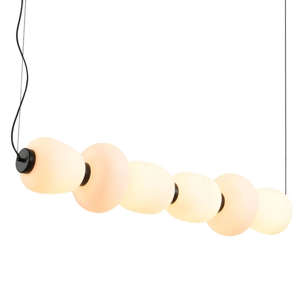 Lampa wisząca BRILLA ST-CP241210-6L BLACK WHITE LED 69W 3000K czarny biały