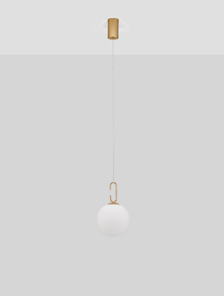 Lampa wisząca YARA LE42733 LED 10,64W 3000K biała kula zwis złoty
