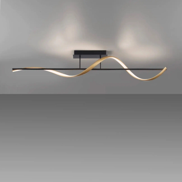 Sufitowa lampa Q-SWING mosiądz antracyt 6385-13 1xLED 24W CCT do salonu