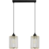 Szklana lampa wisząca 6782/2 BL TR do jadalni czarna