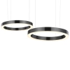 Wisząca lampa salonowa CIRCLE ST-8848-40+100 black LED 72W 3000K czarny