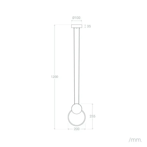 Pierścieniowa lampa wisząca Totti ABR-LWTIT-B LED 10W 3000K metalowa biała