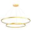 Wisząca lampa ledowa Carlo 65W 4000K złote ringi zwis nad łóżko