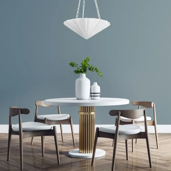 Wisząca lampa nad wyspę Martine QN-MARTINE-P-WHT na łańcuchu biały